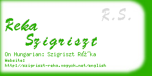 reka szigriszt business card